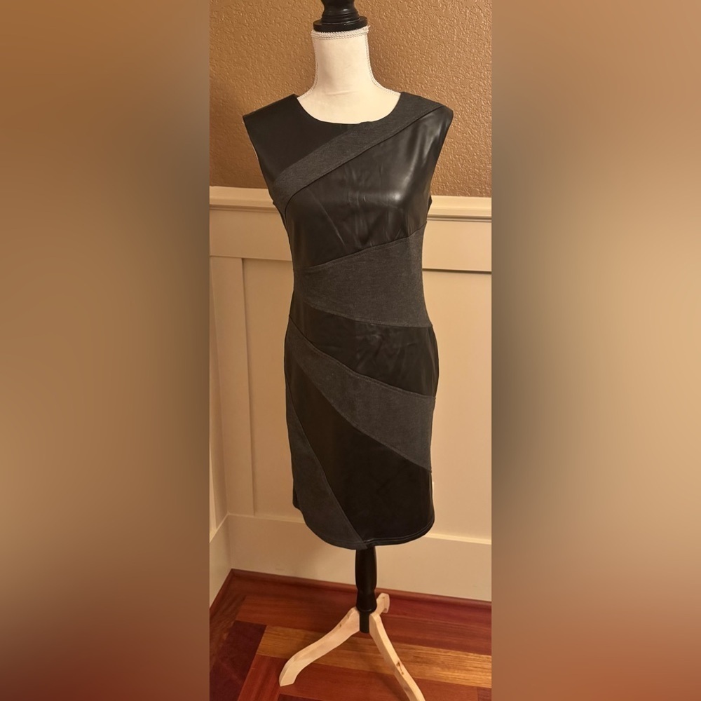 Spense Black and Gray Asymmetrical Dress